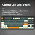 thumbnail image 2 of XIANJINO 75% Wired Gaming Keyboard, Pudding Keycaps with Translucent Layer,RGB Ultra-Compact Mini Keyboard, Waterproof Small 87 Keys Keyboard for Office/Gaming (milkshake), 2 of 10