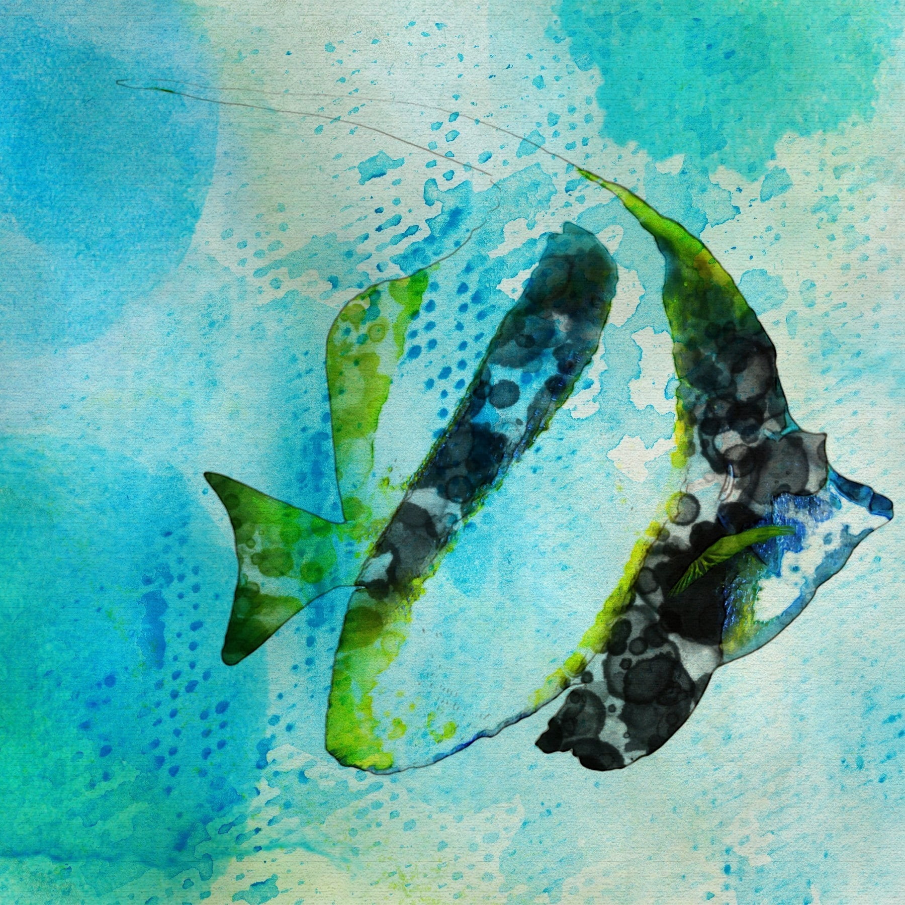 Moorish Idol Painting Print on Wrapped Canvas