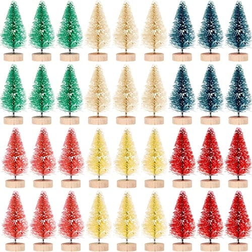 Árboles de Navidad artificiales Cholung 4,5 cm 6 colores 72 unidades
