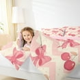 thumbnail image 4 of Manfei Dreamy Pink Bowknot Bedding Comforter Set, Vintage Rustic Flower Twin Comforter Sets, Teens Kids Child Reversible Bedding Set, Super Cozy Room Decor, 2-Piece, 4 of 8