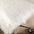 thumbnail image 4 of Moda Furnishings Modern home office chair, fluffy chair, makeup vanity Chair White, 4 of 5