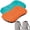 1 Pack Orange+1 Pack Peacock Blue-2 Count (Pack of 1), variant on Inflatable Camping Pillow 2 Pack Peacock Blue 2 Count (Pack of 1) for Neck Support Camping Hiking