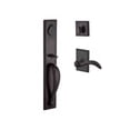 thumbnail image 1 of Baldwin FD.LONXARC.L.RSR.481 Full Dummy Longview Handleset Left Hand Arch Lever & Rustic Square Rose, Dark Bronze, 1 of 1
