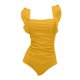 thumbnail image 4 of Conjunto de Bikini de Cintura Alta para las Mujeres Control Del Estómago Color Sólido Encaje Hasta Traje de Baño de Dos Piezas, Lindo Traje de Baño de Cintura Alta Vacaciones en la Playa, 4 of 4