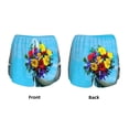 thumbnail image 5 of Lsque Elephant Trunk Couple Flowers Printed Women's Running Shorts with Liner Pockets,Elastic Quick Dry Workout Athletic Gym Yoga Shorts,Womens High Waist Shorts-Large, 5 of 9