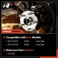 thumbnail image 2 of A-Premium 2-PC Front Wheel Hub and Bearing Assembly 8 Lug Compatible with Ram 2500 2014-2018 Ram 3500 2013-2018, 2 of 9
