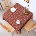 thumbnail image 2 of Red Christmas Snowflake Pattern Square Tablecloth,Waterproof Square Table Cover,Wipeable Spillproof Washable Table Cover for Home Kitchen Party Decor 42"X42"(107x107cm), 2 of 6