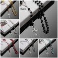 thumbnail image 5 of Fashion Vintage Cross Necklace Rosary Beads Chain Jesus Crucifix Virgin Mary Pendant Chain Jewelry Necklace, 5 of 5