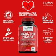 Grow Vitamin Heart Support Supplement for Cardiovascular Health, Blood Pressure, Cholesterol, Natural Artery Cleanse