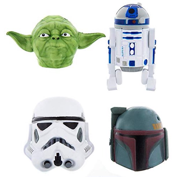 Disney Parks Star Wars Car Antenna Topper Top Set of 4 R2D2 Boba Fett