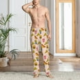 thumbnail image 5 of Uemuo Hamburger Pizza Coke Pattern Men's Wide Leg Palazzo Lounge Pants with Pockets Light Weight Loose Comfy Casual Pajama Pants-Small, 5 of 9