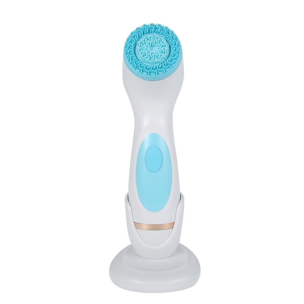 Everso Facial Cleansing Brush, USB able Face Cleanser Brush, with 3 Brush Heads,Waterproof Spinning Brush for Deep Cleaning Scrubbing and Exfoliation