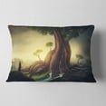 thumbnail image 2 of Designart Giant Tree with Woman - Abstract Throw Pillow - 12x20, 2 of 5