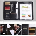 thumbnail image 3 of Leathario Portfolio Business Folder Padfolio A4 Writing Pad Document Organizer for Men Women School Office Conference Notepad Clip Boards, 3 of 9