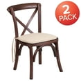 thumbnail image 2 of Flash Furniture 2 Pk. HERCULES Series Kids Mahogany Cross Back Chair with Cushion, 2 of 7