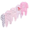 thumbnail image 3 of 5 uds. Pijamas de bebé niña niño Pijamas bebe fille algodón transpirable suave ropa bebé recién nacido Pijamas bebé Pjiamas, 3 of 4