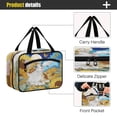 thumbnail image 4 of Travel Toiletry Bag with Metal Hook Large Capacity Cosmetic Bag Toiletry Bags for Travel, Gym, Camping Cat Lies in The Sunflowers, 4 of 9