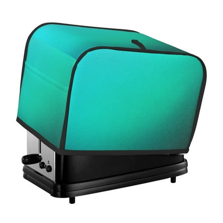 

KLL Turquoise Light Blue Print 2 Slice Toaster Dust Covers Kitchen Small Appliance Cover with 2 Pockets Can hold Jam Spreader Knife & Toaster Tongs (11.4 x 7.9 x 7.5)