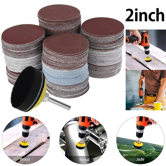 240 Pcs 2 Inch  Red Grinding Wheel Flocked Sandpaper for Polishing and Rust Removal Polishing Pads