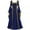 Blue, variant on Ichuanyi Summer Dresses Women's Vintage Celtic Floor Length Gothic Cosplay Dress