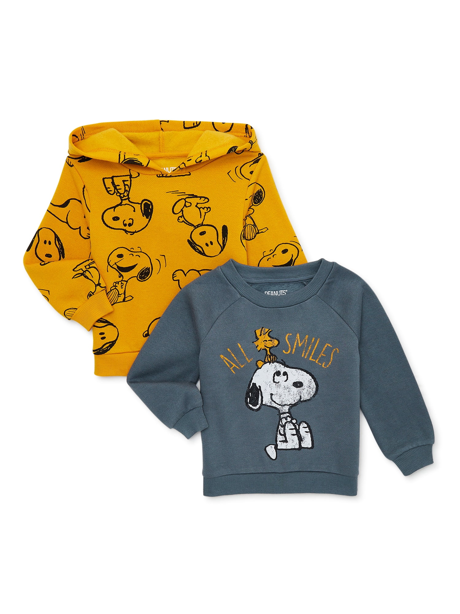 Snoopy Toddler Boy 2PK Pullover Sweatshirt Set, Sizes 12M5T