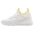 thumbnail image 3 of CMR CHAMARIPA Hidden Heel Trainers For Men - Breathable White Mesh Elevator Sneakers 6CM / 2.36 Inches, 3 of 6