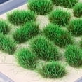 thumbnail image 4 of ZheElen 25x Simulation Cluster Green Grass for Train Scenery Decor Accessory Model Landscape Green 6mm 1Set, 4 of 6