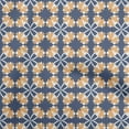 thumbnail image 1 of oneOone Cotton Jersey Blue Fabric Asian Block Print Traditional Tile Diy Clothing Quilting Fabric Print Fabric By Yard 58 Inch Wide, 1 of 4