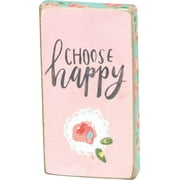 Primitives By Kathy Choose Happy 1.75 Inches x 3.25 Inches Magnet Paper Wood Refrigerator Magnets