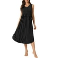 thumbnail image 1 of Camisón de maternidad sin mangas con volantes INSPIRE CHIC para mujer, vestido de noche suelto, XS, negro, 1 of 6