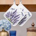 thumbnail image 2 of Purple Lavender Pot Holders for Kitchen Heatproof Potholder, 4 Pack Pastoral Botanical Floral Dragonfly Hot Pads Multipurpose Oven Pads Cloth Potholders Trivet for Cooking and Baking, 2 of 8