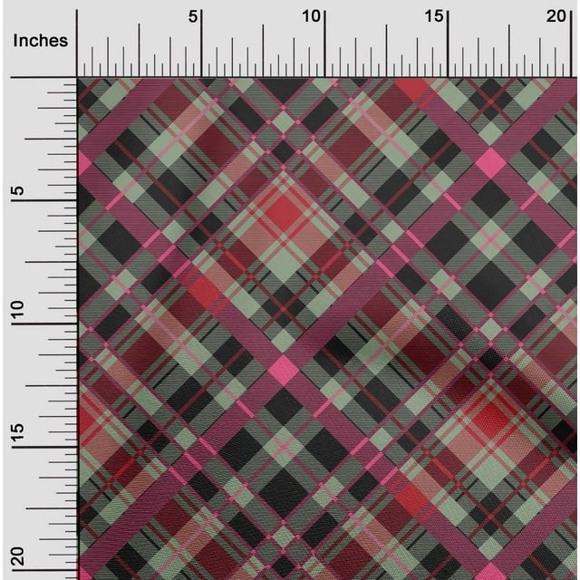 oneOone Silk Tabby Fabric Tartan Check Fabric Prints By Yard 42 Inch Wide