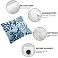 thumbnail image 4 of COMIO  Beach Ocean Nautical Coastal Navy Blue Starfish Coral Throw Pillow Cover Pillowcase  (Set of 2) Decor, Summer Beach Farmhouse Sofa Bed Bedroom Home Decoration, 4 of 6