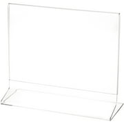 Plymor Clear Acrylic Sign Display / Literature Holder (Side-Load), 8" W x 6" H (2 Pack)