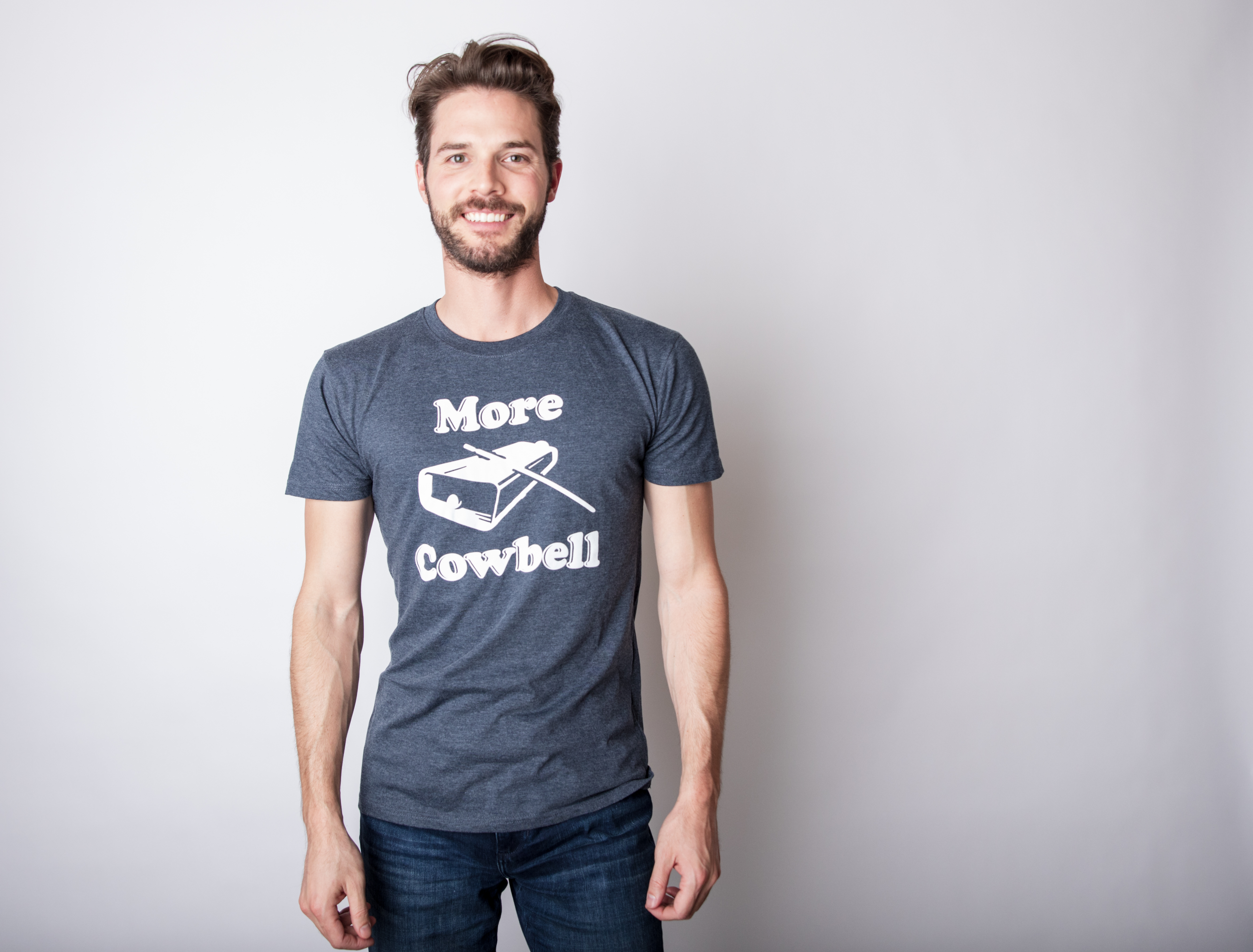 Mens More Cowbell T Shirt Funny Novelty Sarcastic Graphic Adult Humor Tee