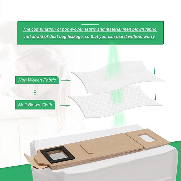 24 Pack Vacuum Bags Replacement for S7 T7S T7S Plus Dust Bag Vacuum Cleaner Accessories Spare Parts