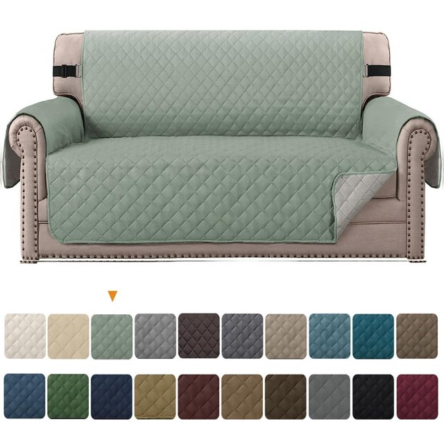 CHUANK 100% Waterproof Sofa Cover Machine Washable Couch Cover Non Slip Furniture Protector Slipcover for Dogs Children Pets Oversized Sofa Brown