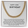 thumbnail image 5 of Cuban Link Chain - Happy 43rd Birthday, 5 of 10
