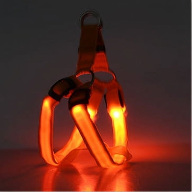 Correa de pecho luminosa LED para perros medianos y grandes, correa de pecho luminosa para perros, suministros para mascotas
