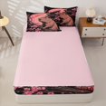 thumbnail image 4 of Homewish Brown Funny Capybara Zipper Full Size Comforter Sets with Fitted Sheet and 2 Pillowcases,Japanese Style Pink Cherry Blossom Zipper Bedding Set For Capybara Lovers,Reversible,4 Pieces, 4 of 7