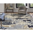 thumbnail image 2 of Kalaty Polaris Area Rug PO-015 Blue Tones Smeared Stained 3' 6" x 5' 6" Rectangle, 2 of 3
