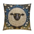 thumbnail image 1 of Standard Pillow Covers with Zipper 45x45cm Cute Lamb Sheep Pattern, Soft Polyester Fabric for Sofa & Bed Home Decor, Hidden Zipper & Easy Care, 1 of 6