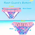 thumbnail image 4 of Lovebay Little Girls Mermaid Swimsuits Two Pieces Swimwears Rash Guard Set Long Sleeve UPF50+ Bathing Suit for Beach 2-8T, 4 of 6