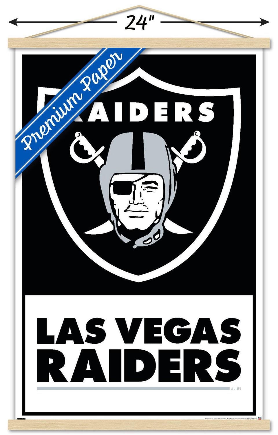 NFL Las Vegas Raiders - Logo 21 Wall Poster, 14.725" x 22.375" Framed