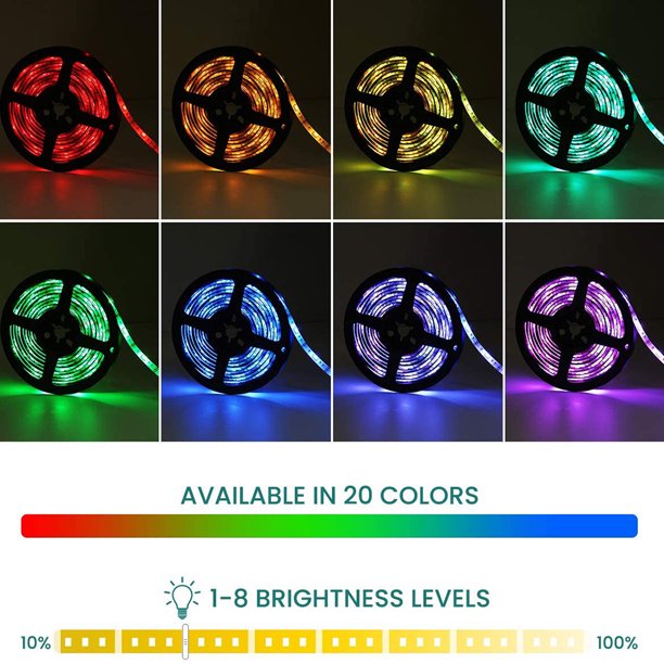Lámpara Tira de luces LED Decoración de dormitorio de cinta RGB con control remoto (4m + USB) Ndcxsfigh Nuevos Originales