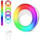 thumbnail image 1 of Anillo de luz RGB para teléfono, anillo de luz con clip RealPlus con 3 niveles de blanco frío y 12 modos RGB, anillo de luz portátil para selfies para teléfono, tableta, computadora portátil, TikTok,, 1 of 8