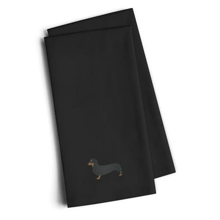 

Dachshund Black Embroidered Kitchen Towel Set of 2
