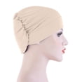 thumbnail image 4 of FADAACAI Turbans for Women,Women Solid Beading Hat Muslim Ruffle Cancer Chemo Hat Wrap Cap,Cancer Hats for Women Chemo,Chemo Headwear for Women Clearance！, 4 of 5
