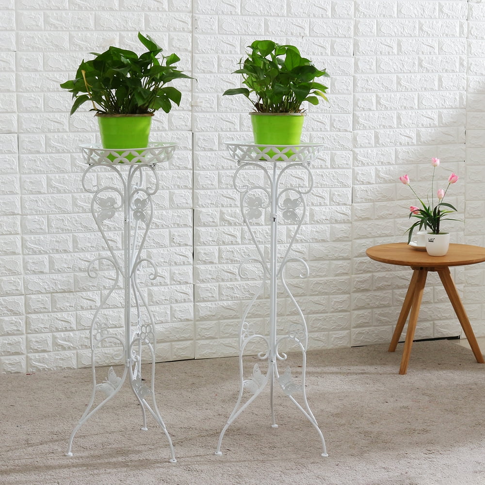 2pcs Elegant Plant Pot Stand Rack Flower Shelf Holder