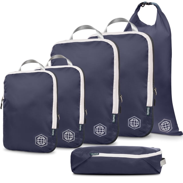 Juego de 6 piezas con cubos de embalaje de compresión TRIPPED Travel Gear